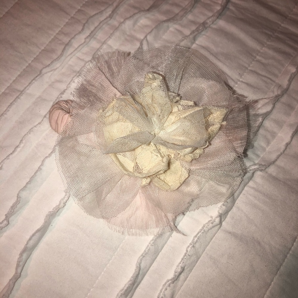 Pink and cream Infant Girl headband